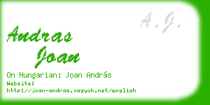 andras joan business card